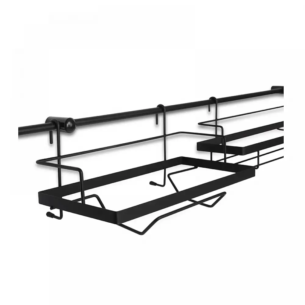 Σετ Μεταλλικά Ράφια Κουζίνας Χρώματος Μαύρο 16 τμχ Edenberg EB-8516