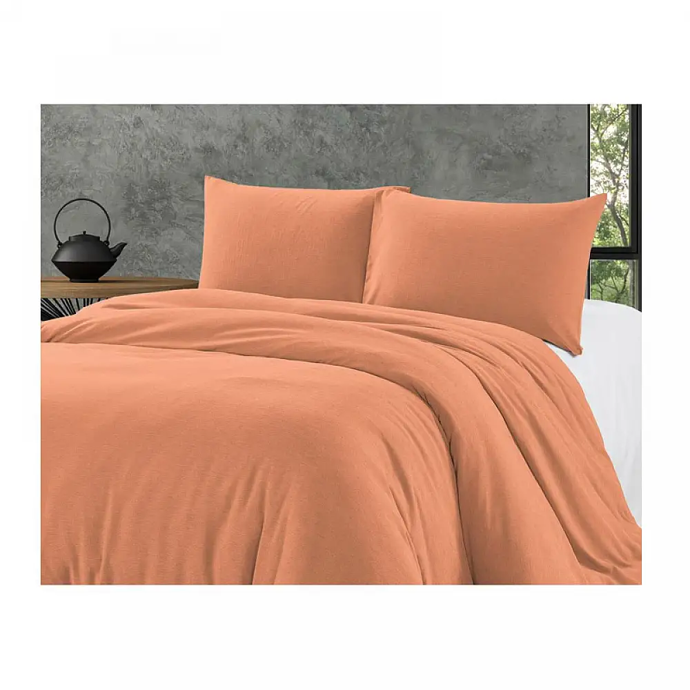 Σετ Διπλή Παπλωματοθήκη με Μαξιλαροθήκες 200 x 220 cm Χρώματος Πορτοκαλί Bamboo Touch Zensation 8720105601897