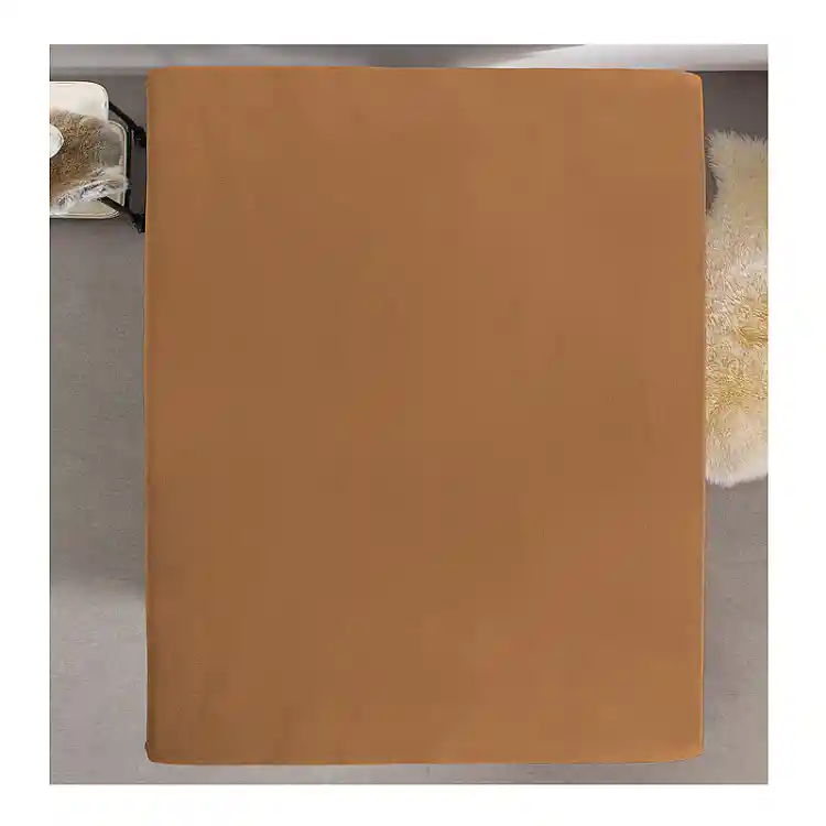 Διπλό Σεντόνι Jersey με Λάστιχο 140 x 200 x 30 cm Χρώματος Taupe Dreamhouse 8717703801316