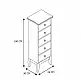 Ξύλινη Συρταριέρα με 5 Συρτάρια 34 x 30 x 100 cm Home Deco Factory HD68221