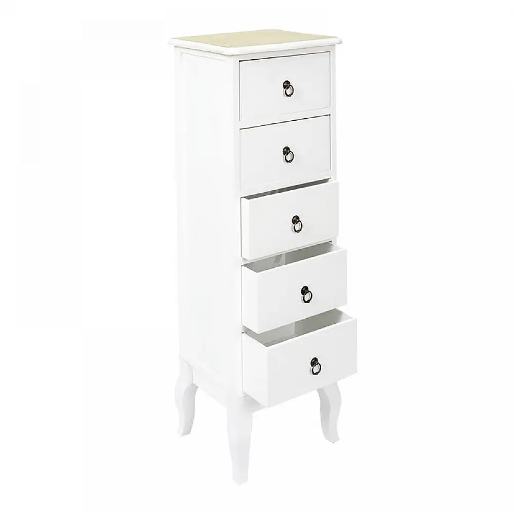 Ξύλινη Συρταριέρα με 5 Συρτάρια 34 x 30 x 100 cm Home Deco Factory HD68221