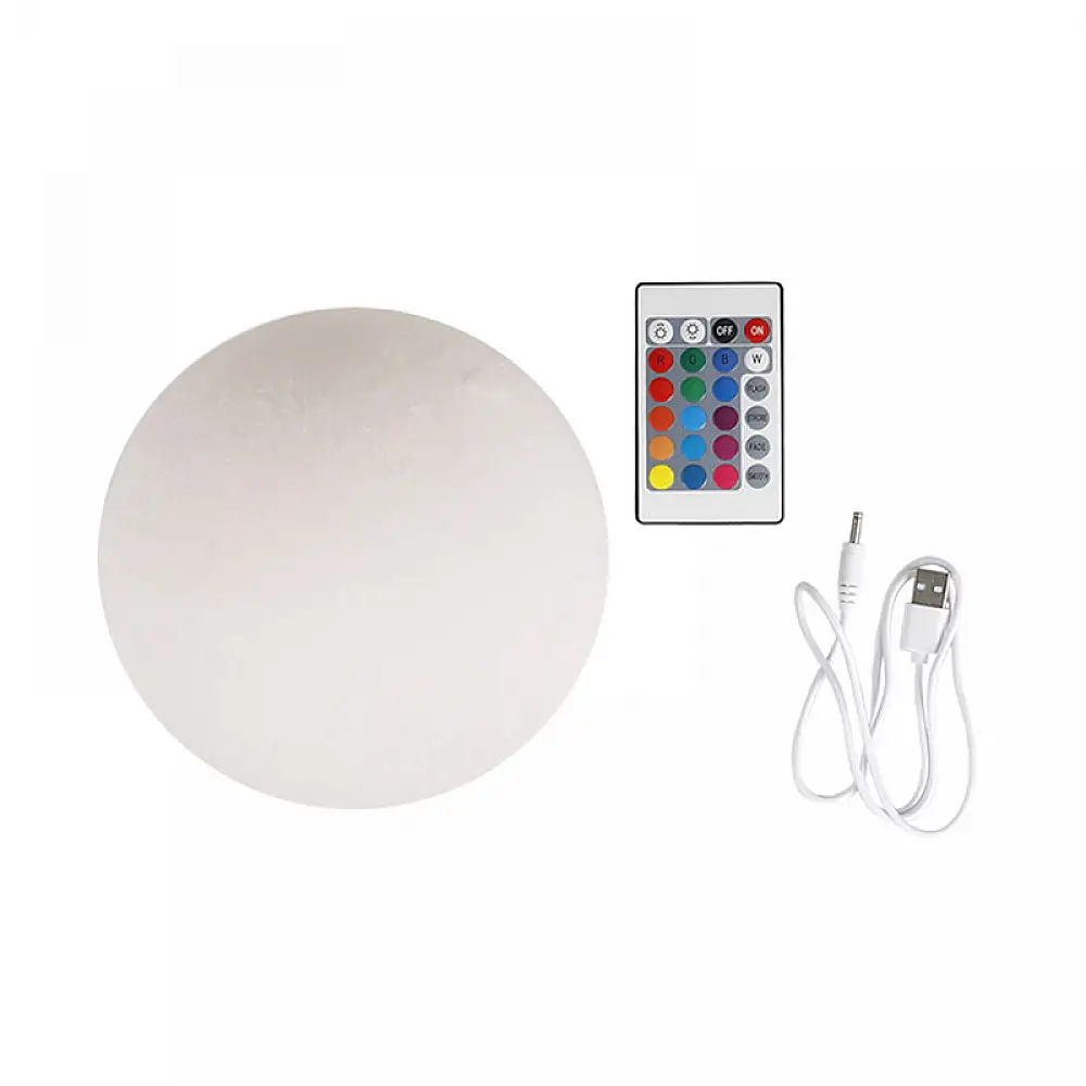 Επαναφορτιζόμενο Φωτιστικό Φεγγάρι 3D με 16 LED Χρώματα και Τηλεχειριστήριο GEM BN2228