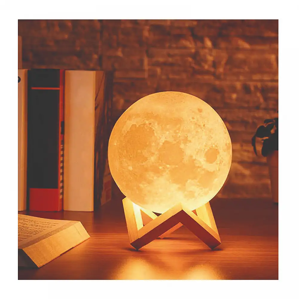 Επαναφορτιζόμενο Φωτιστικό Φεγγάρι 3D με 16 LED Χρώματα και Τηλεχειριστήριο GEM BN2228