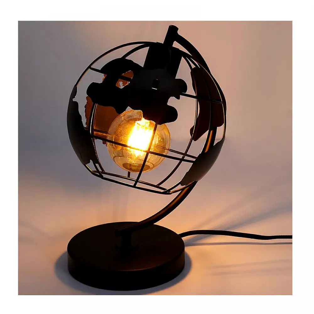 Επιτραπέζιο Μεταλλικό Φωτιστικό Υδρόγειος 26 cm E27 25 W Home Deco Factory LA12203