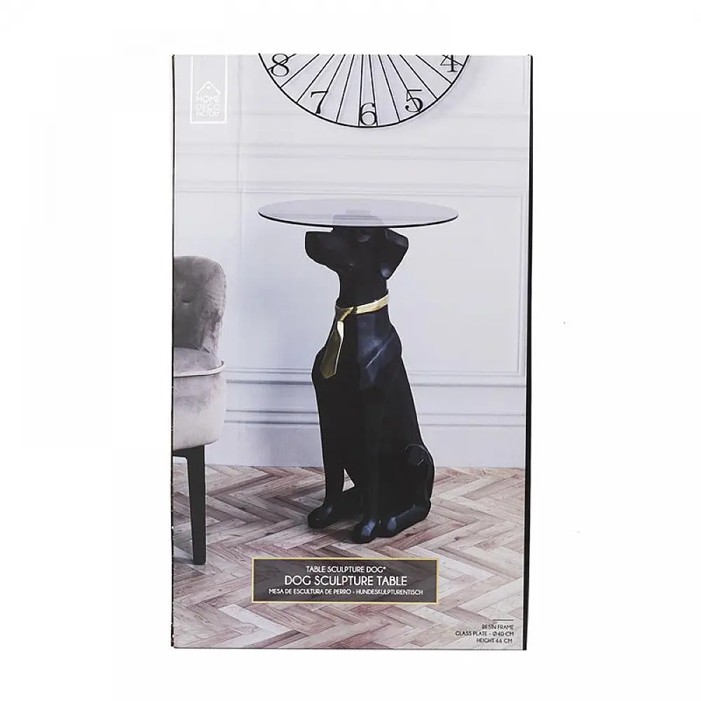 Βοηθητικό Στρογγυλό Τραπεζάκι Σκύλος 15 x 66 cm Home Deco Factory HD1303