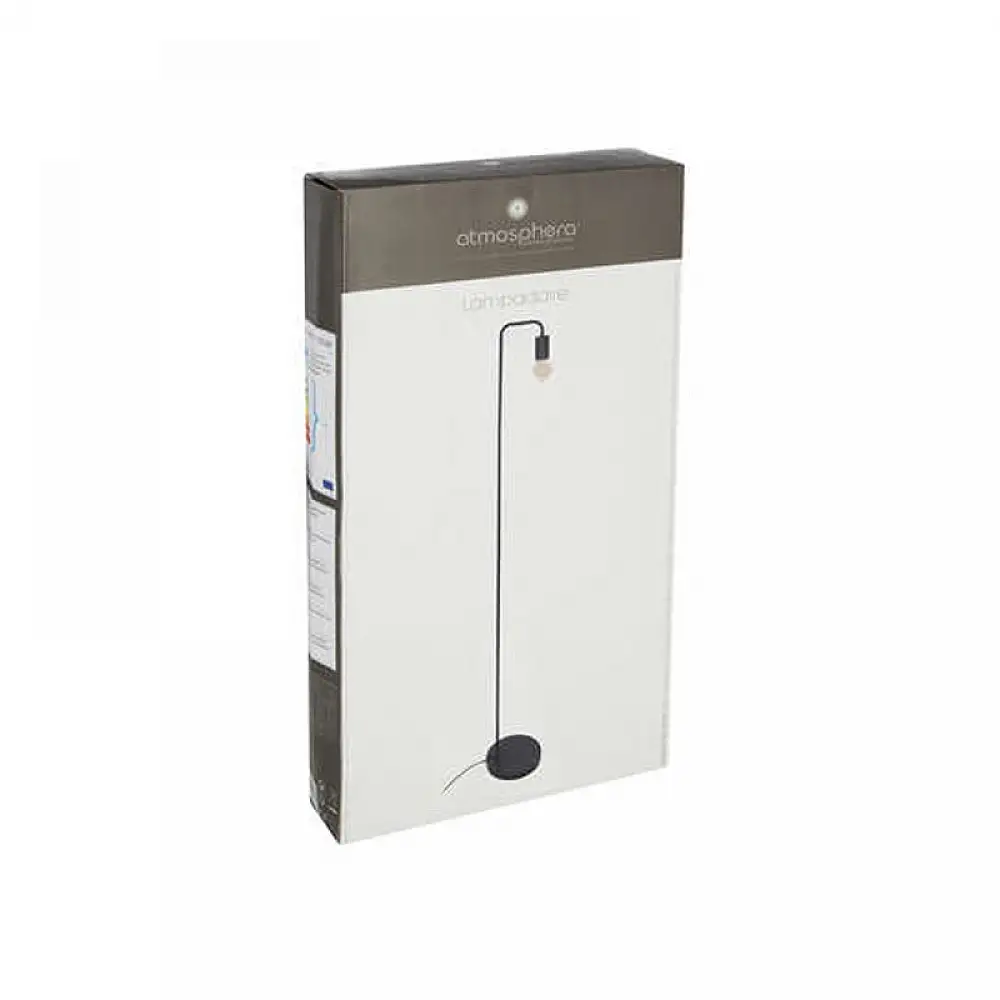 Επιδαπέδιο Μεταλλικό Φωτιστικό E27 40 W 20 x 150 cm Χρώματος Μαύρο Atmosphera 155381B