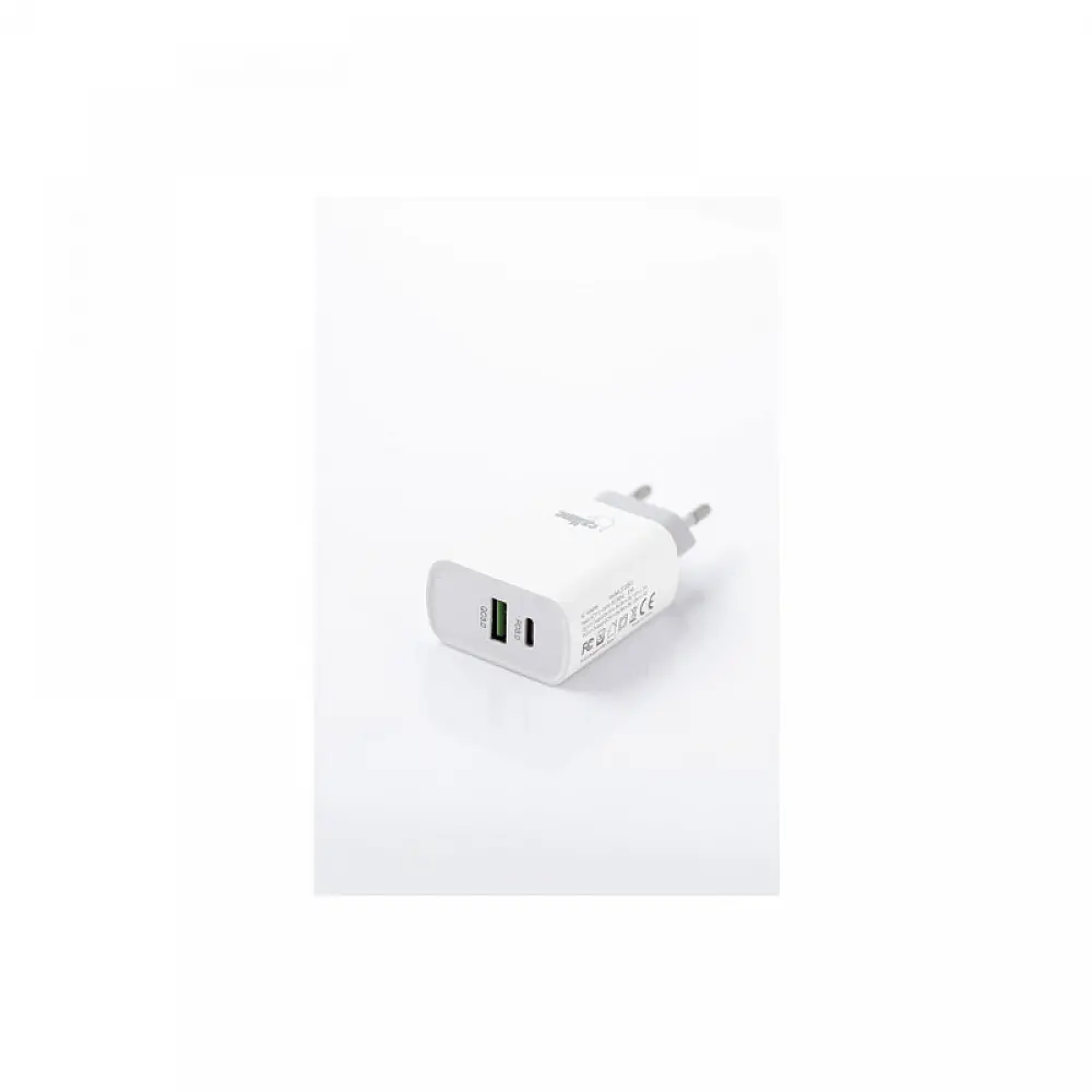 Φορτιστής με 2 Θύρες USB QC3.0+PD3.0 και Καλώδιο Lightning 18 W Callme LS13