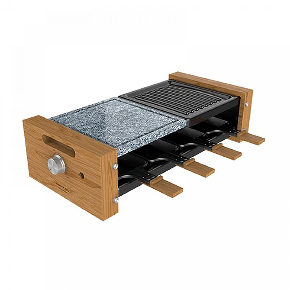 Ηλεκτρική Ψησταριά Raclette 1200 W Cecotec Grill 8400 Wood MixGrill CEC-03100