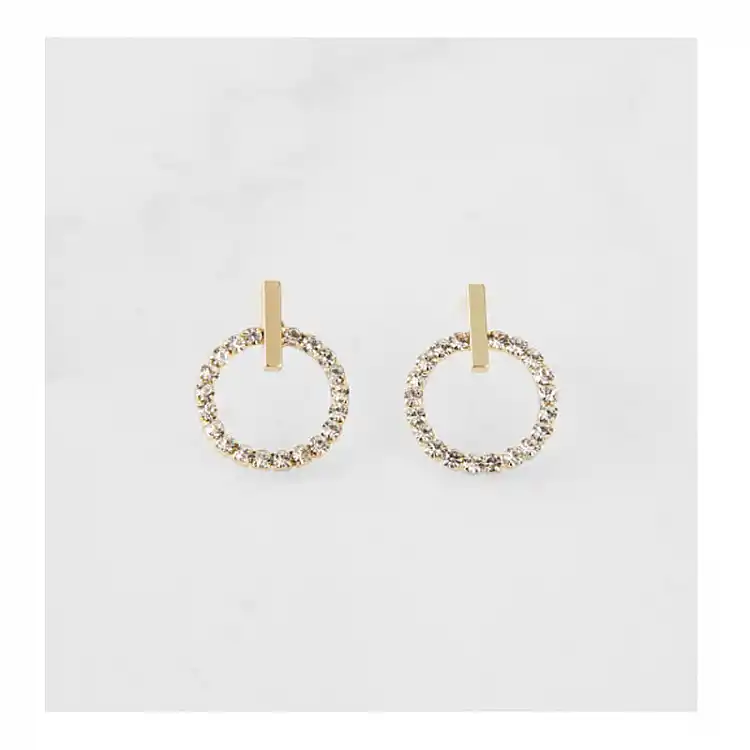Σκουλαρίκια Alevine Jewellery Eloise με Κρύσταλλα Ζιργκόν Χρώματος Χρυσό 8720195389965