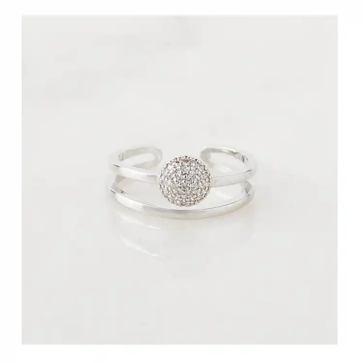 Δαχτυλίδι Alevine Jewellery Cloe με Πέτρες Ζιργκόν Χρώματος Ασημί 8720604880076