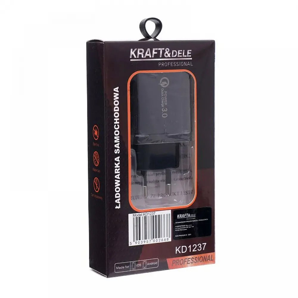 Φορτιστής Πρίζας με 3 Θύρες USB 3.1A και 1 USB QC 3.0 Kraft&Dele KD-1237 Φορτιστής Πρίζας με 3 Θύρες USB 3.1A και 1 USB QC 3.0 Kraft&Dele KD-1237