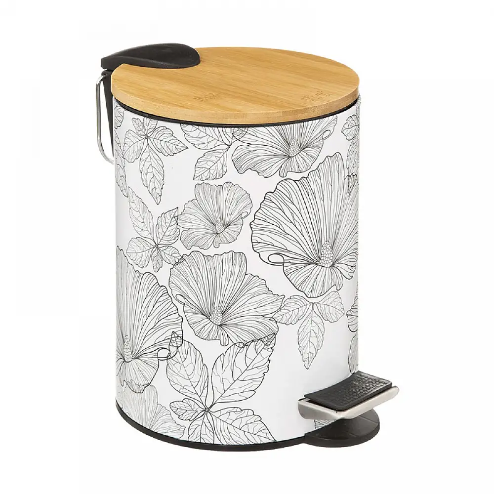 Κάδος Απορριμμάτων Χαρτοδοχείο 3 Lt Blackflora 5Five Simply Smart 174692A