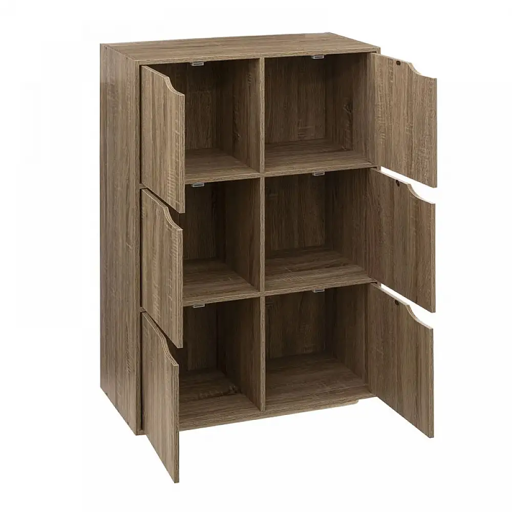 Ξύλινη Εταζέρα με 6 Ντουλάπια 67.5 x 32 x 100.5 cm 5Five Simply Smart 181273