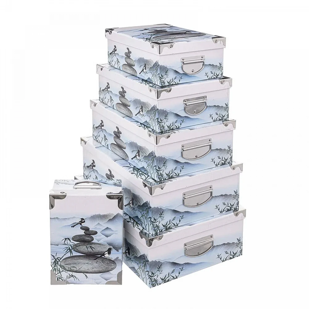Σετ Χάρτινα Κουτιά Αποθήκευσης 33.5 x 48 x 16 cm 6 τμχ Zen 5Five Simply Smart 181312