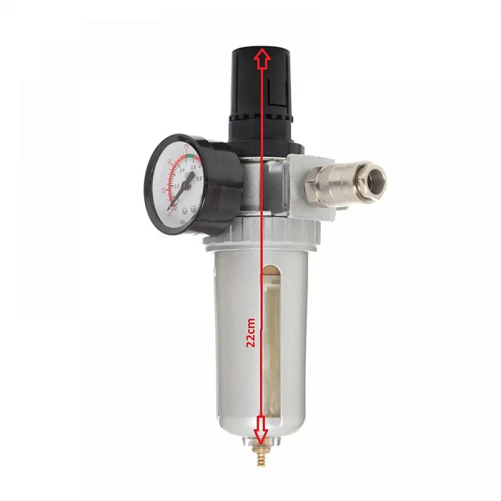 Ρυθμιστής Πίεσης Αέρος με Υδατοπαγίδα 1/4 TAGRED TA138