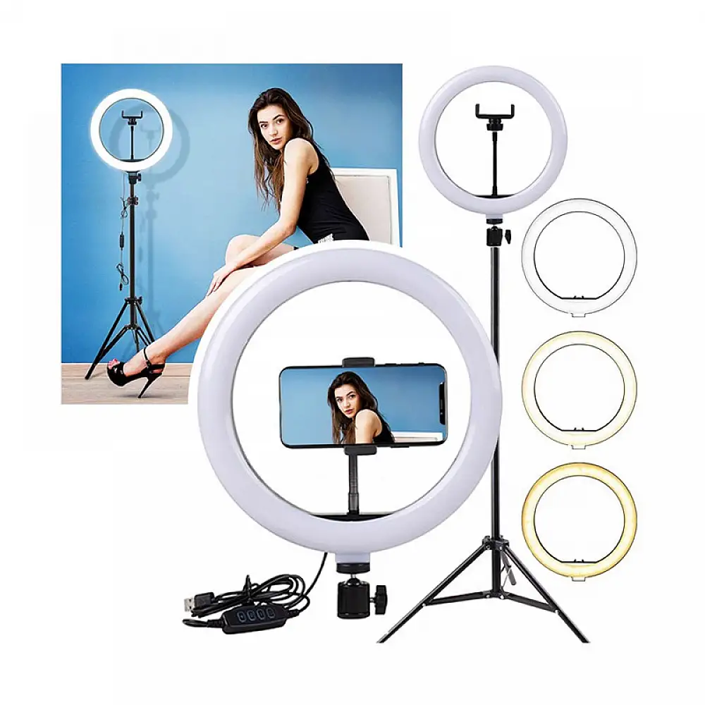 LED Φωτιστικό Δαχτυλίδι 26 cm με Βάση Στήριξης Τηλεφώνου SPM F-260