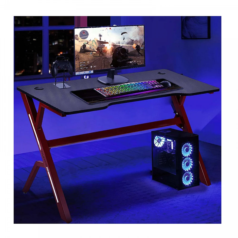 Μεταλλικό Γραφείο Gaming με Ξύλινη Επιφάνεια 120 x 60 x 73 cm Bakaji 8055205795390 Μεταλλικό Γραφείο Gaming με Ξύλινη Επιφάνεια 120 x 60 x 73 cm Bakaji 8055205795390
