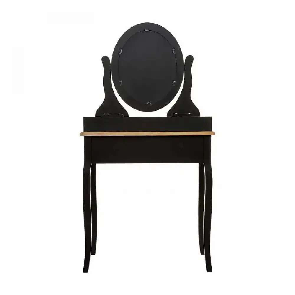 Ξύλινο Μπουντουάρ Με Καθρέπτη 74 x 40 x 136 cm Χρώματος Μαύρο Chrysa Atmosphera 131000B