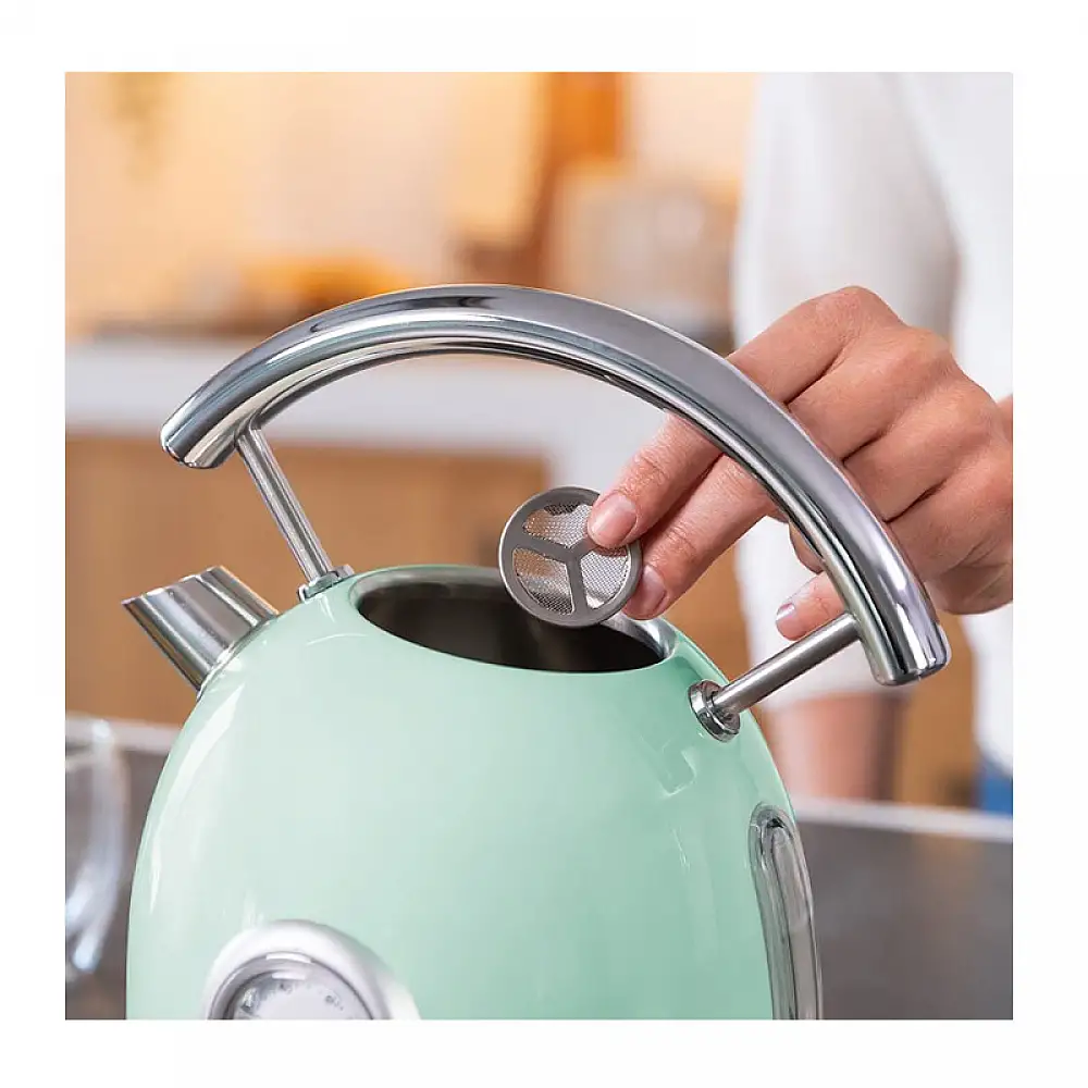 Ασύρματος Ηλεκτρικός Βραστήρας από Ανοξείδωτο Ατσάλι 1.8 Lt Χρώματος Πράσινο Cecotec Thermosense 420 Vintage CEC-01483