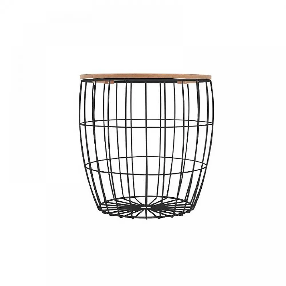 Σετ Βοηθητικά Μεταλλικά Τραπέζια 40.5 x 41 cm 3 τμχ Χρώματος Μαύρο Atmosphera 156844A