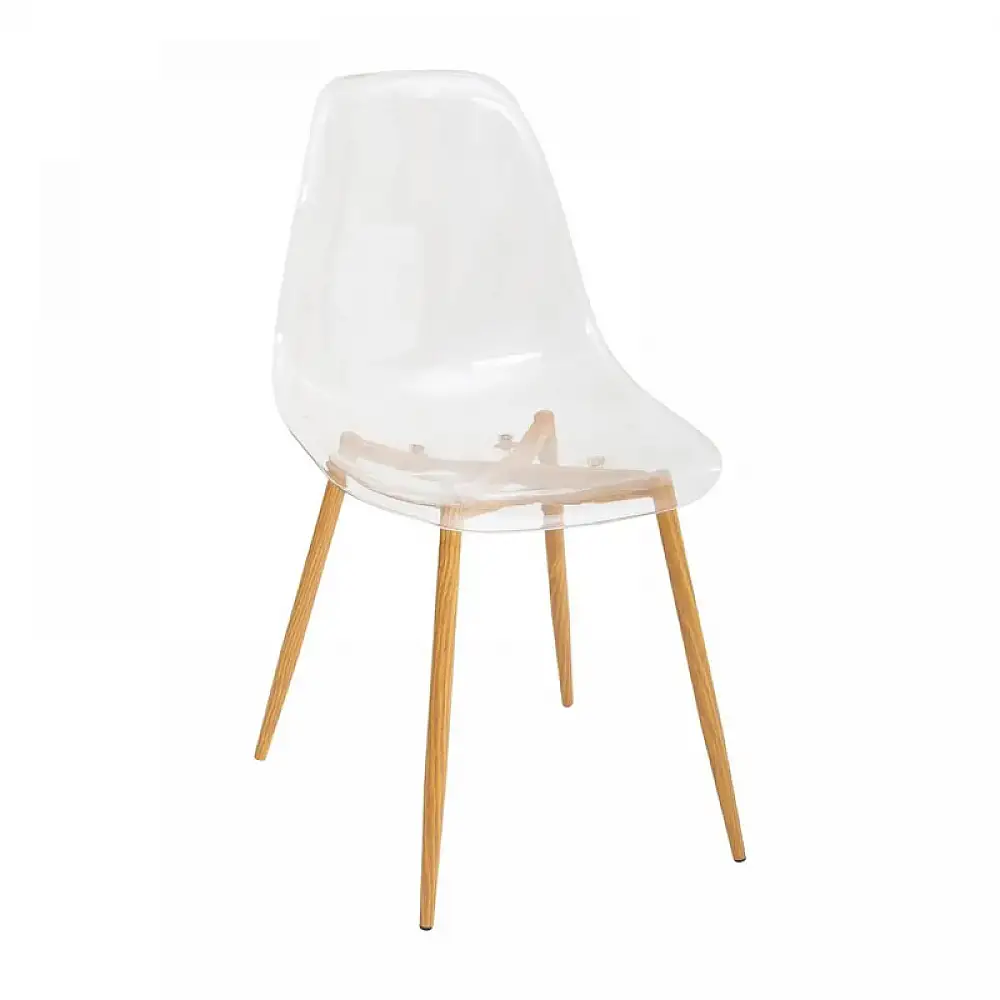 Σετ Καρέκλες Πολυπροπυλενίου με Ξύλινα Πόδια 47 x 53 x 83 cm 4 τμχ Atmosphera 157267