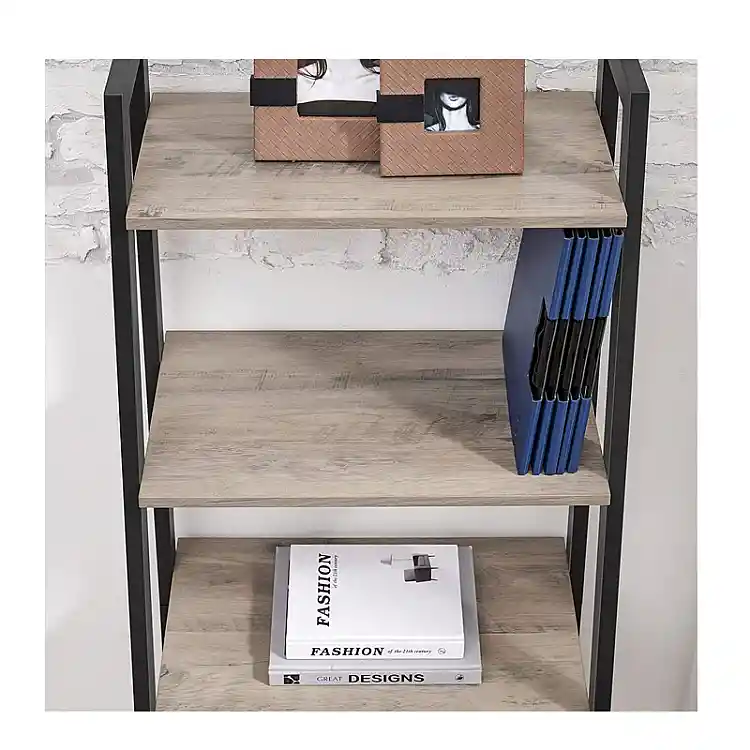 Μεταλλική Βιβλιοθήκη με 4 Ράφια 56 x 34 x 137.5 cm Χρώματος Γκρι VASAGLE LLS44MB