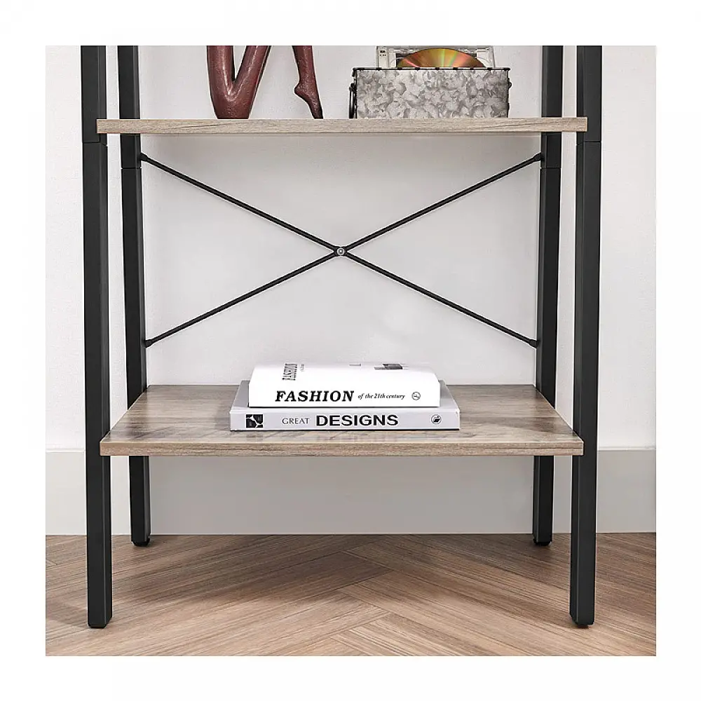 Μεταλλική Βιβλιοθήκη με 4 Ράφια 56 x 34 x 137.5 cm Χρώματος Γκρι VASAGLE LLS44MB