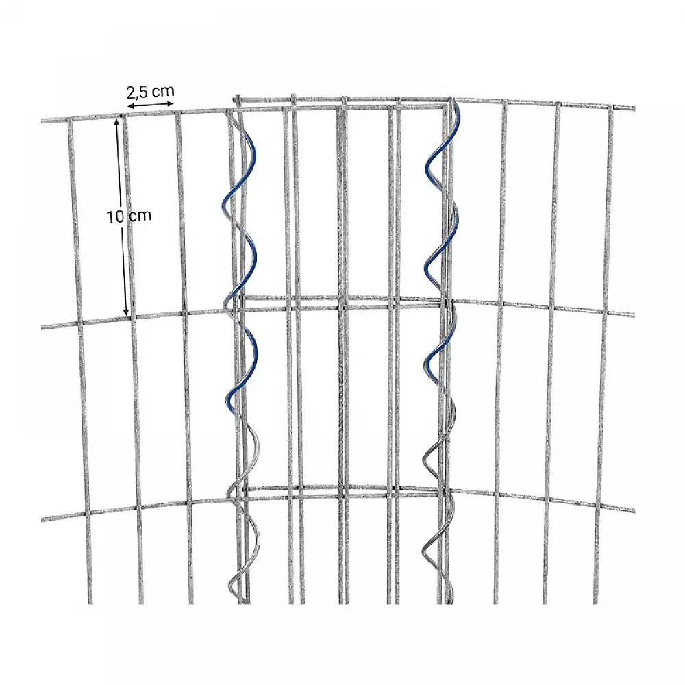 Στρογγυλό Συρματοκιβώτιο - Υπερυψωμένη Γλάστρα από Γαλβανισμένο Ατσάλι 90 x 40 cm Songmics GGB479
