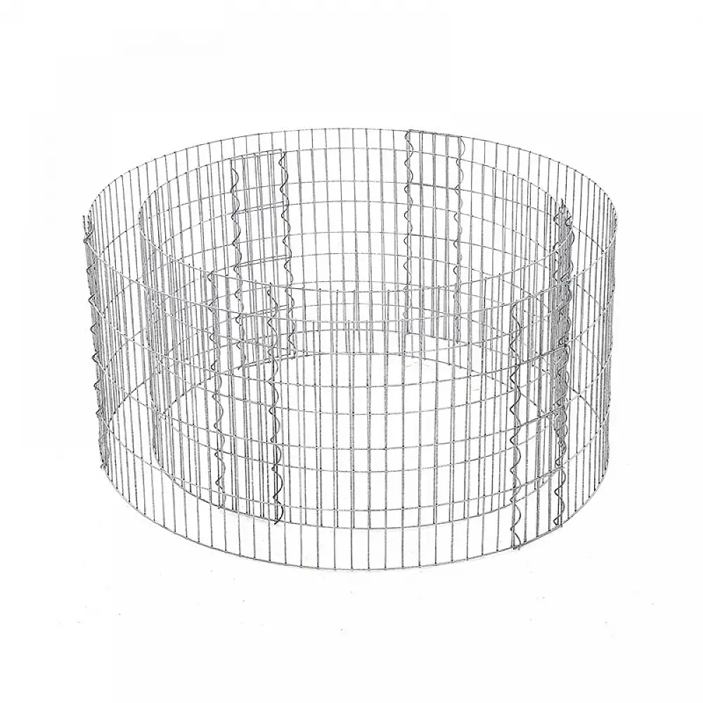 Στρογγυλό Συρματοκιβώτιο - Υπερυψωμένη Γλάστρα από Γαλβανισμένο Ατσάλι 90 x 40 cm Songmics GGB479