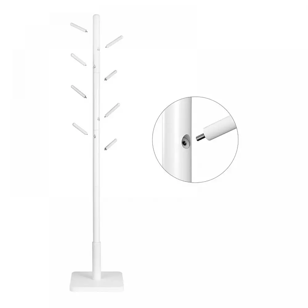 Ξύλινος Καλόγερος με 8 Γάντζους και Ρυθμιζόμενο Ύψος 30 x 30 x 175 cm VASAGLE RCR010W02