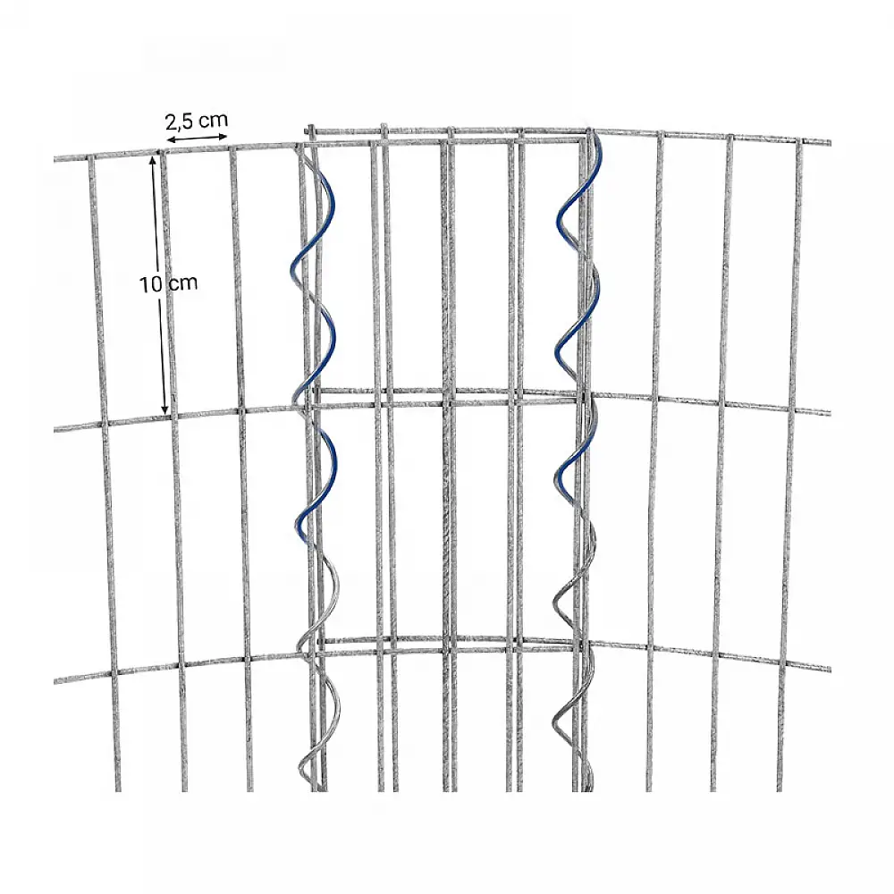 Στρογγυλό Συρματοκιβώτιο Υπερυψωμένη Γλάστρα από Γαλβανισμένο Ατσάλι 90 x 80 cm Songmics GGB879