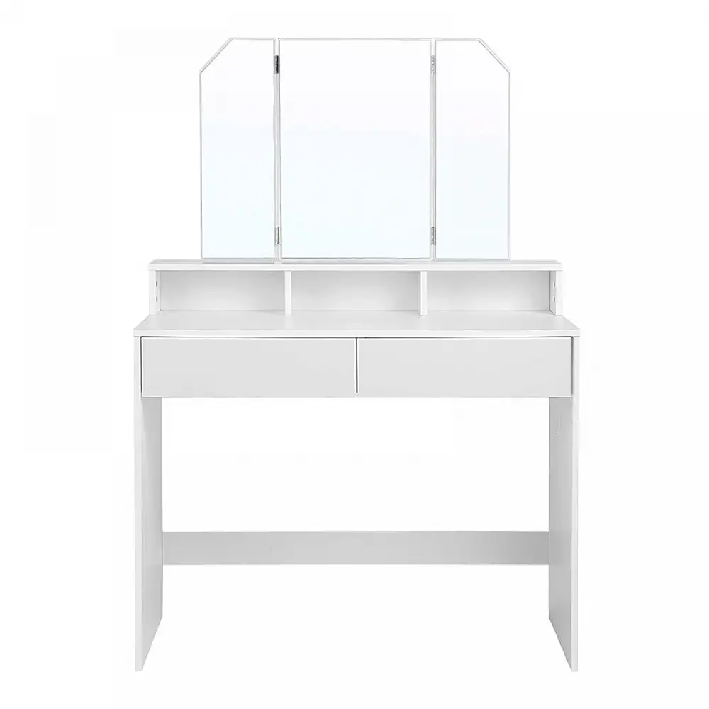 Ξύλινο Μπουντουάρ με Πτυσσόμενο Καθρέπτη 100 x 40 x 142 cm VASAGLE RDT115W01