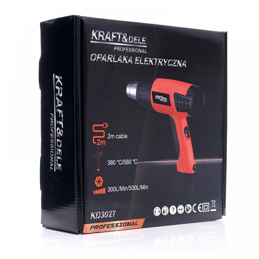 Ηλεκτρικό Πιστόλι Θερμού Αέρα 2000 W Kraft&Dele KD-3027