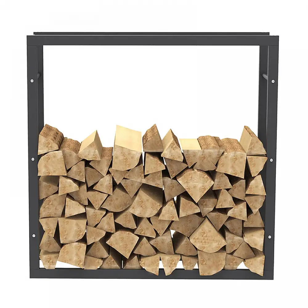 Μεταλλική Ξυλιέρα Τζακιού 100 x 25 x 100 cm Bakaji 02835838