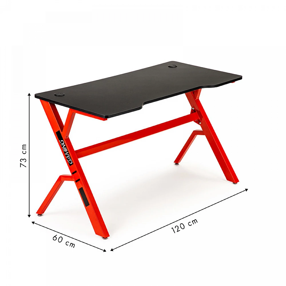 Μεταλλικό Γραφείο Gaming με Ξύλινη Επιφάνεια 120 x 60 x 73 cm ModernHome CN-1918