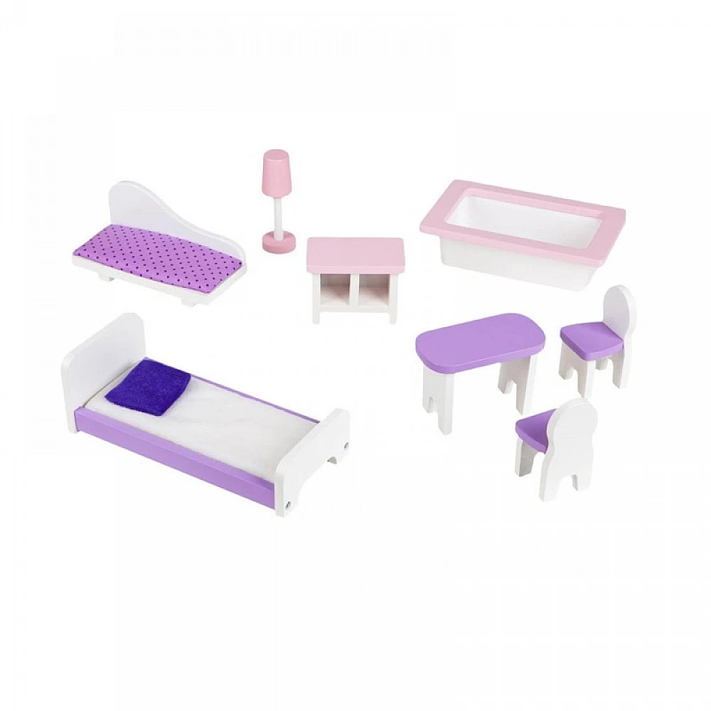 Ξύλινο Παιδικό Κουκλόσπιτο 3 Ορόφων 53.5 x 27 x 95 cm Anna Ecotoys 4121 Ξύλινο Παιδικό Κουκλόσπιτο 3 Ορόφων 53.5 x 27 x 95 cm Anna Ecotoys 4121