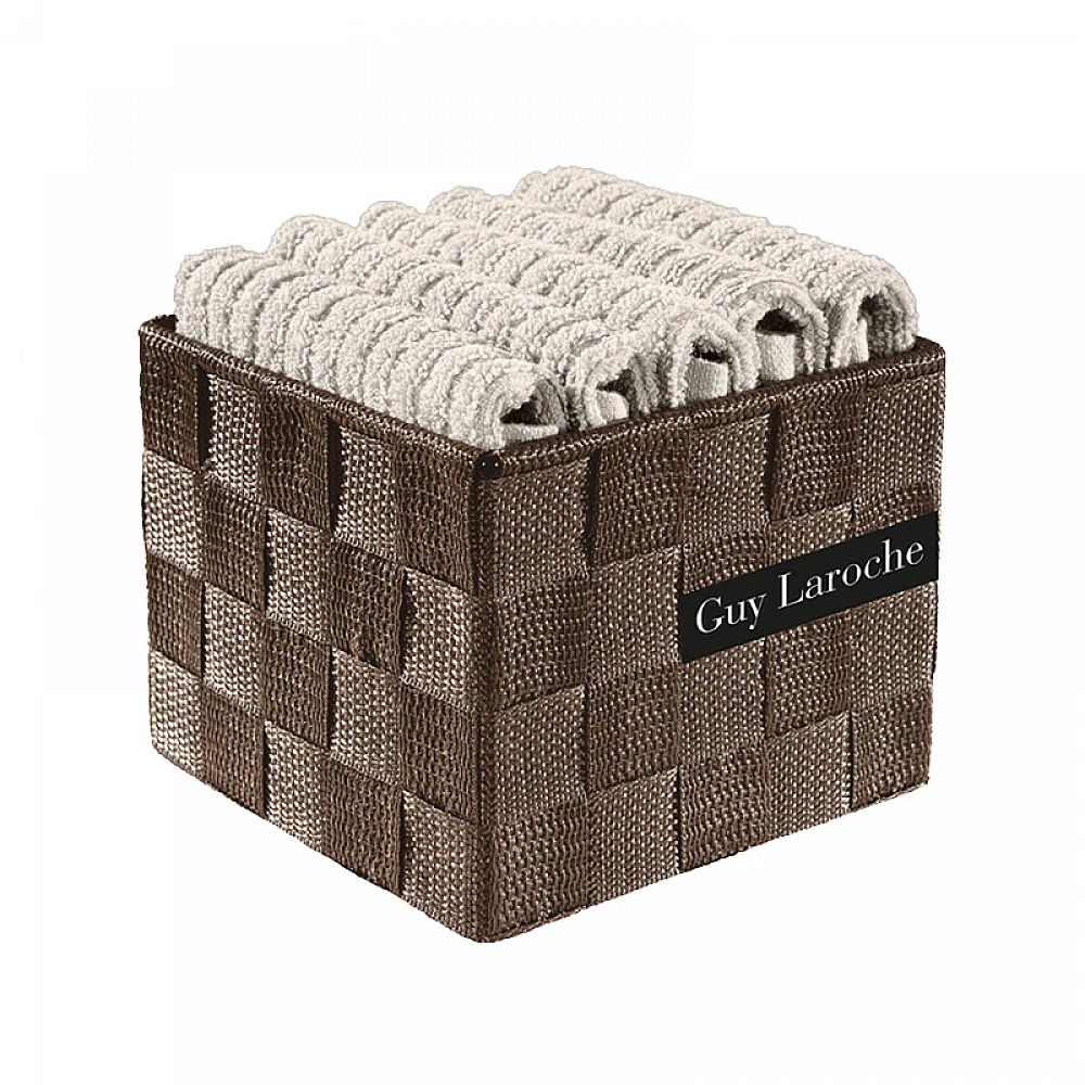 Σετ Πετσέτες 100% Βαμβάκι 30 x 30 cm 5 τμχ σε Κουτί Perla Be My Guest Guy Laroche 1122086220000-Perla