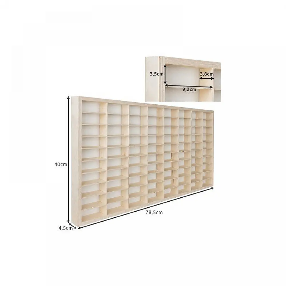 Ξύλινο Ράφι για Αυτοκινητάκια 80 Θέσεων 78.5 x 4.5 x 40 cm Kruzzel 20233