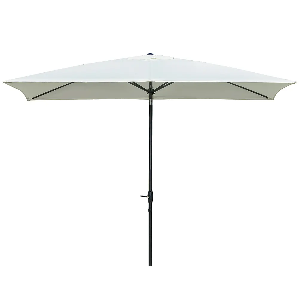 Ομπρέλα Κήπου Outsunny Ορθογώνια 200x300cm Ανοιγόμενη μανιβέλα και Ρυθμιζόμενη Κλίση, Μπεζ 84D-158BG