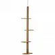 PawHut 4-Level Cat Scratching Post Tree, Ρυθμιζόμενη στερέωση οροφής, 43x27x228-260cm D30-296V02BN