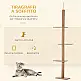 PawHut 4-Level Cat Scratching Post Tree, Ρυθμιζόμενη στερέωση οροφής, 43x27x228-260cm D30-296V02BN