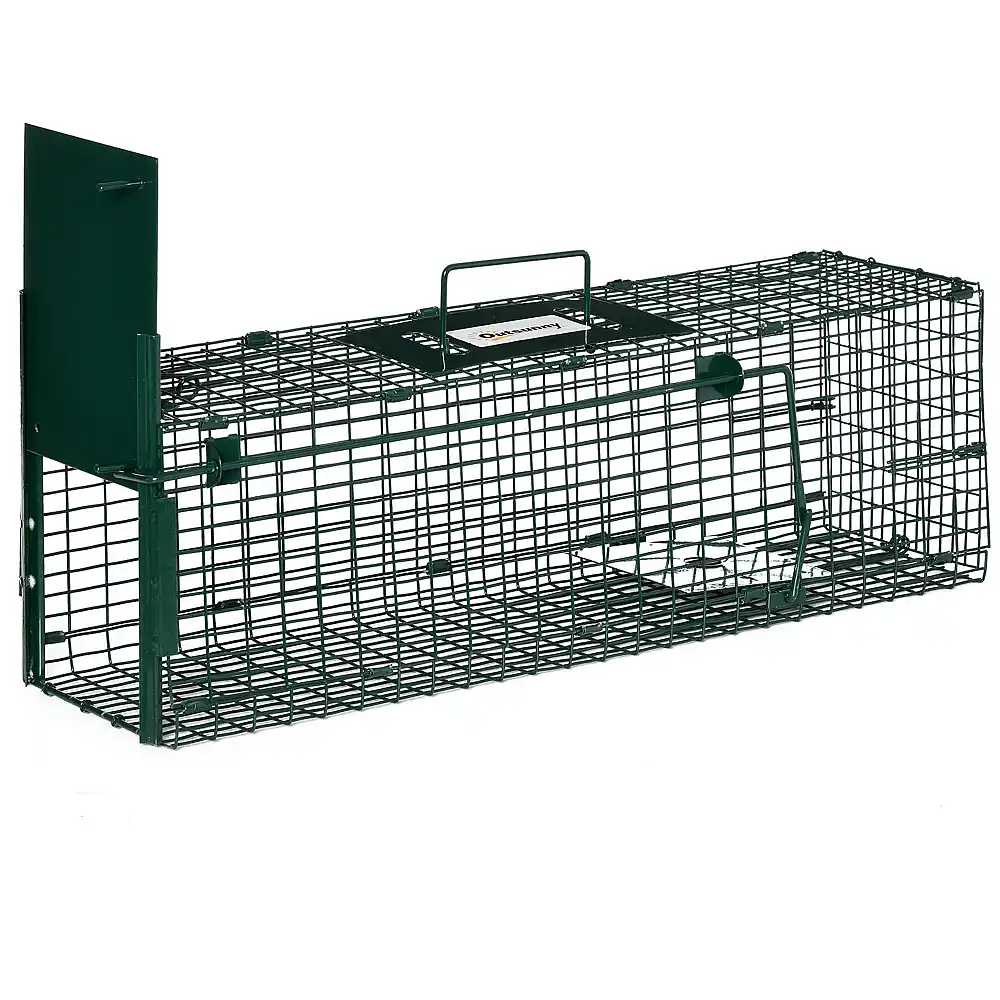 Μεταλλική Παγίδα - Κλουβί Ζώων με 1 Πόρτα 60 x 18 x 20 cm Outsunny AB0-015
