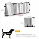 Πτυσσόμενη ατσάλινη πύλη ασφαλείας PawHut, φράγμα σκύλου με σύστημα αυτόματου κλεισίματος και κλειδώματος - Μαύρο D06-125BK