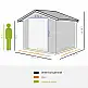 Υπόστεγο Outsunny Garden 2x1,5x1,9m από γαλβανισμένο χάλυβα, διπλή συρόμενη πόρτα και 4 εισαγωγές αέρα 845-536