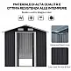 Υπόστεγο Outsunny Garden 2x1,5x1,9m από γαλβανισμένο χάλυβα, διπλή συρόμενη πόρτα και 4 εισαγωγές αέρα 845-536
