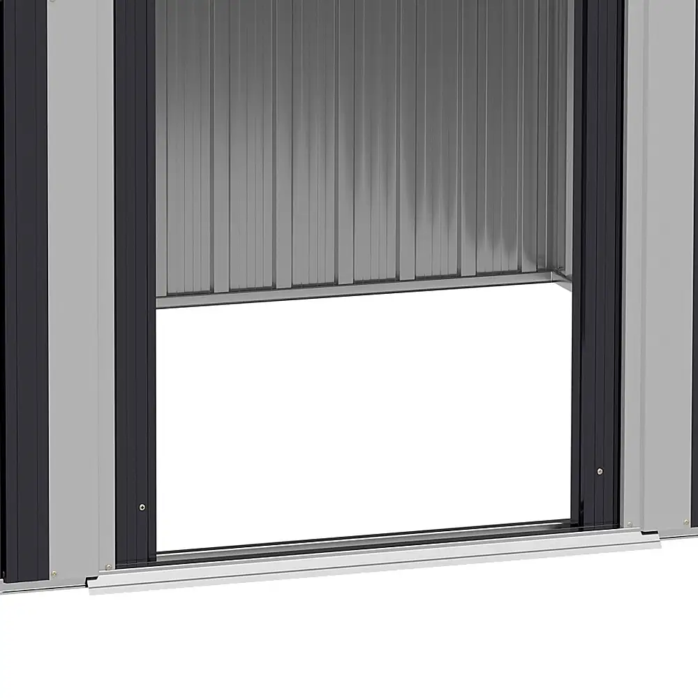 Υπόστεγο Outsunny Garden 2x1,5x1,9m από γαλβανισμένο χάλυβα, διπλή συρόμενη πόρτα και 4 εισαγωγές αέρα 845-536