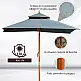 Ομπρέλα Outsunny Garden 3x3m με 8 μπαστούνια μπαμπού και κάλυμμα αντηλιακού 2 επιπέδων, γκρι 840-026CG