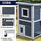 PawHut Outdoor Pet Kennel 2 Επιπέδων Ανοιγόμενο Ξύλο Γκρι και Λευκό 51 x 51 x 81,3 cm D30-223 PawHut Outdoor Pet Kennel 2 Επιπέδων Ανοιγόμενο Ξύλο Γκρι και Λευκό 51 x 51 x 81,3 cm D30-223