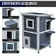 PawHut Outdoor Pet Kennel 2 Επιπέδων Ανοιγόμενο Ξύλο Γκρι και Λευκό 51 x 51 x 81,3 cm D30-223 PawHut Outdoor Pet Kennel 2 Επιπέδων Ανοιγόμενο Ξύλο Γκρι και Λευκό 51 x 51 x 81,3 cm D30-223