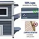 PawHut Outdoor Pet Kennel 2 Επιπέδων Ανοιγόμενο Ξύλο Γκρι και Λευκό 51 x 51 x 81,3 cm D30-223 PawHut Outdoor Pet Kennel 2 Επιπέδων Ανοιγόμενο Ξύλο Γκρι και Λευκό 51 x 51 x 81,3 cm D30-223